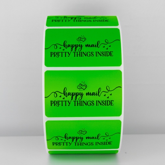 Happy Mail Stickers | Pretty Things Inside Labels | Cute Packaging stickers - Picture 3 of 11
